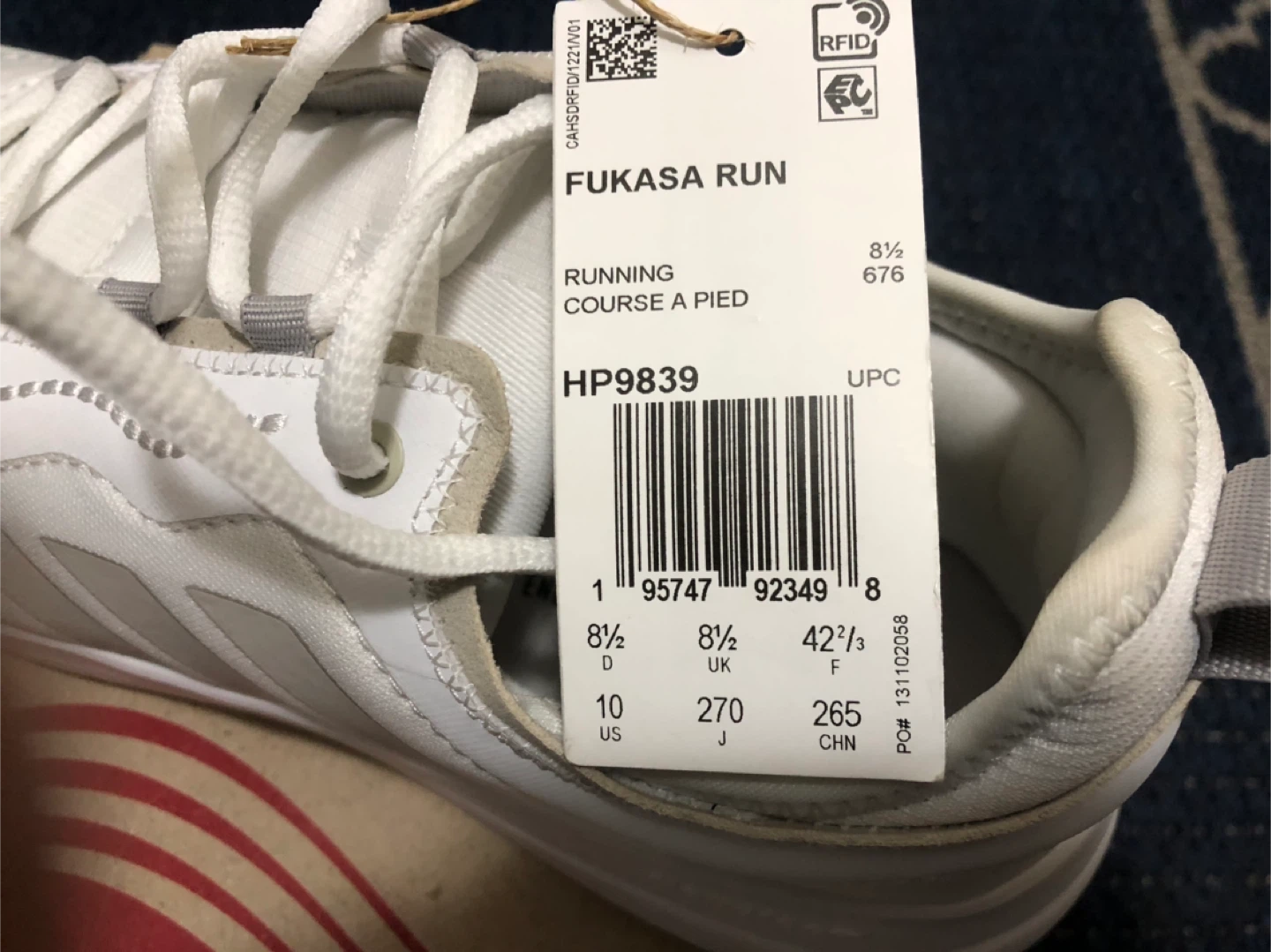 Adidas Fukasa Run Running Shoes HP9839 White Size 8.5 - photo 2