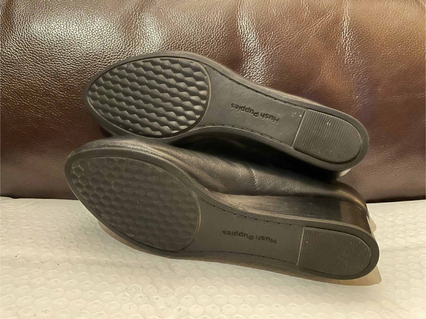 Hush Puppies Black Leather Wedge Shoes - photo 3