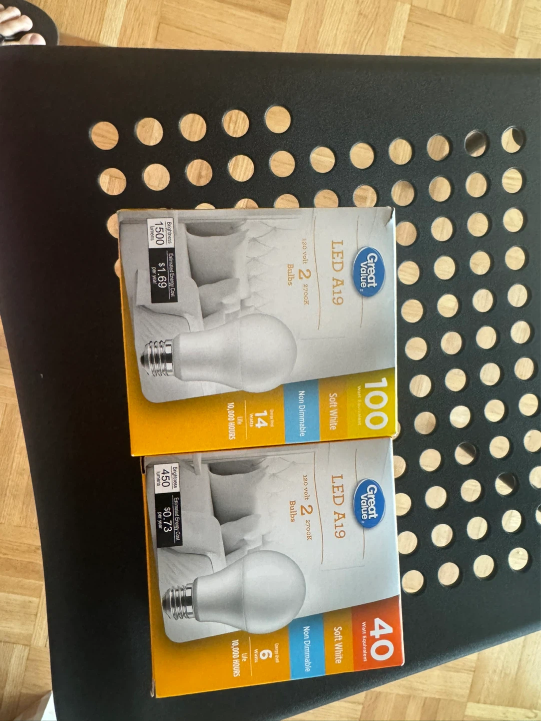Great Value LED A19 Soft White Light Bulbs (2-pack + 2-pack)