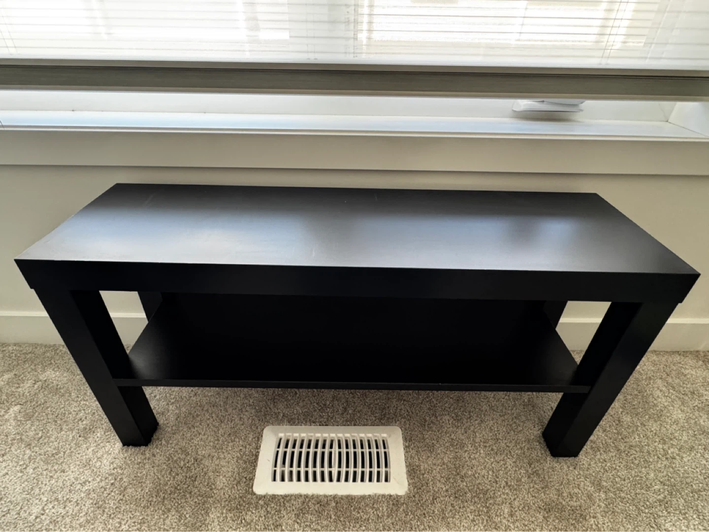 Black Console Table with Shelf - IKEA