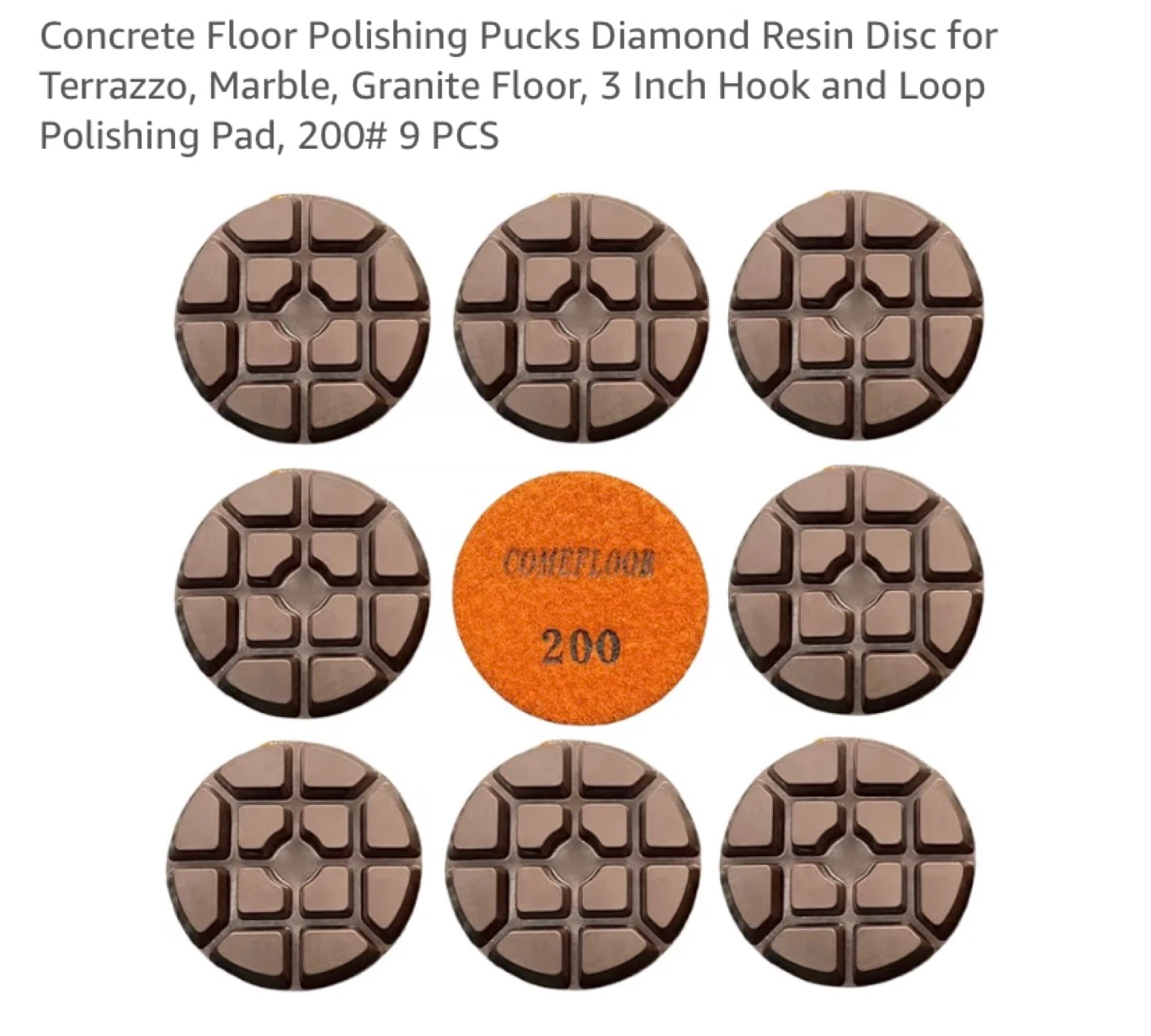 New Concrete Floor Polishing Pucks Diamond Resin #200