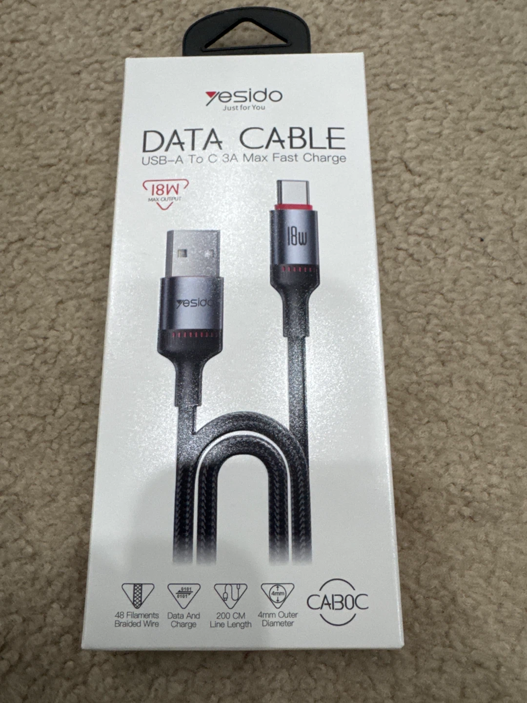 YESIDO USB to C Fast Charge Data Cable