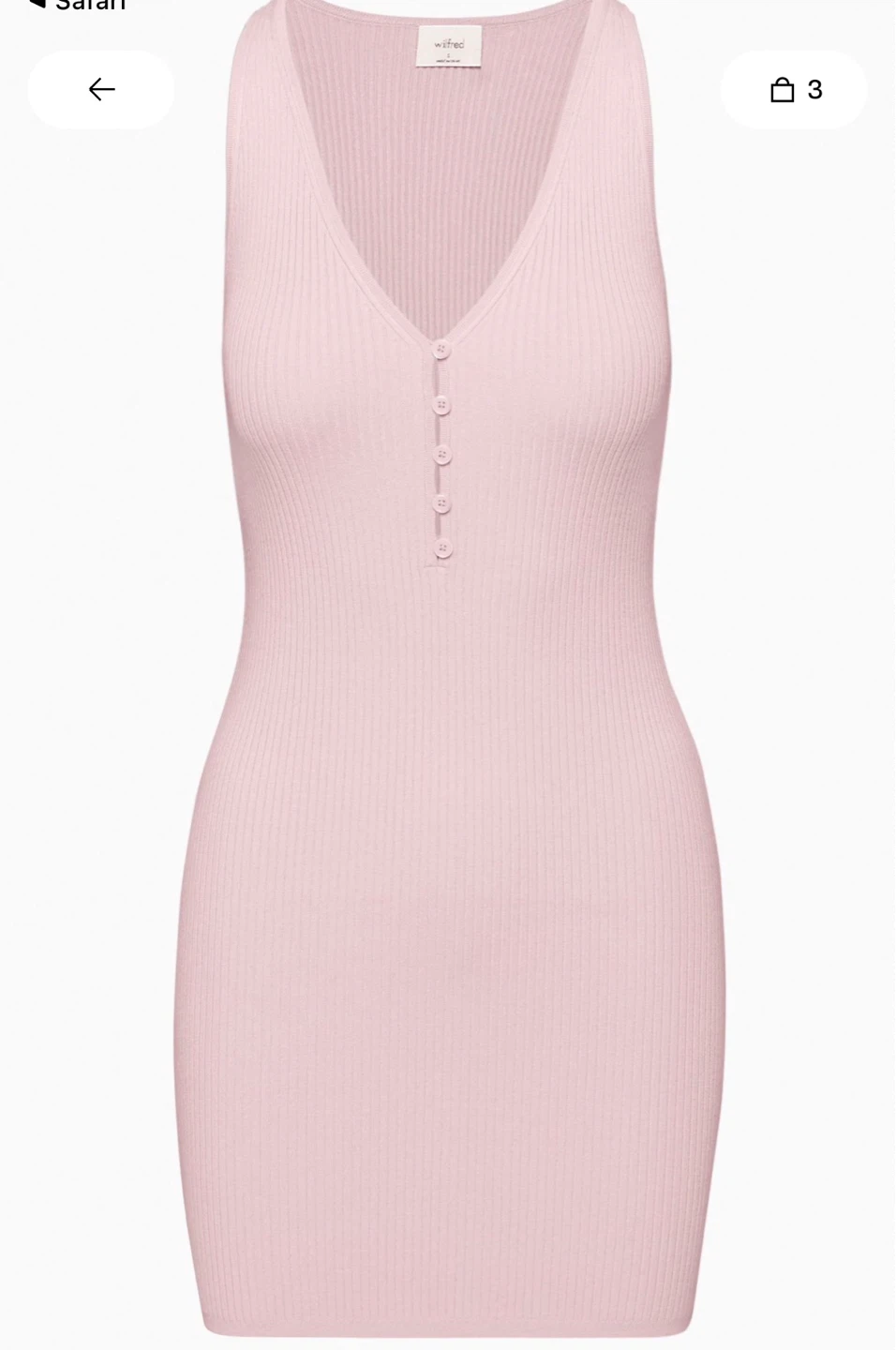 WILFRED affinity rib dress small cloudy lilac retails for 148$
