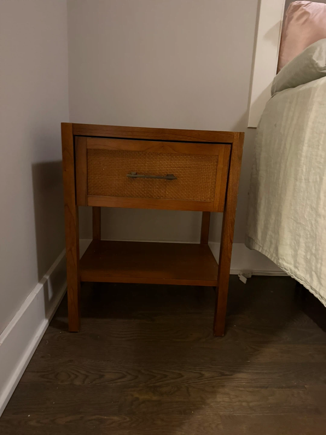 Wooden Nightstand with Drawer (Set of 2) - photo 3
