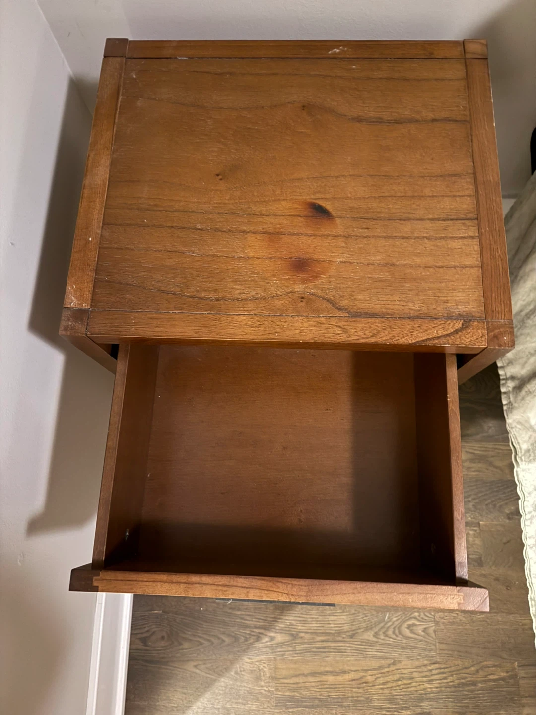 Wooden Nightstand with Drawer (Set of 2) - photo 2