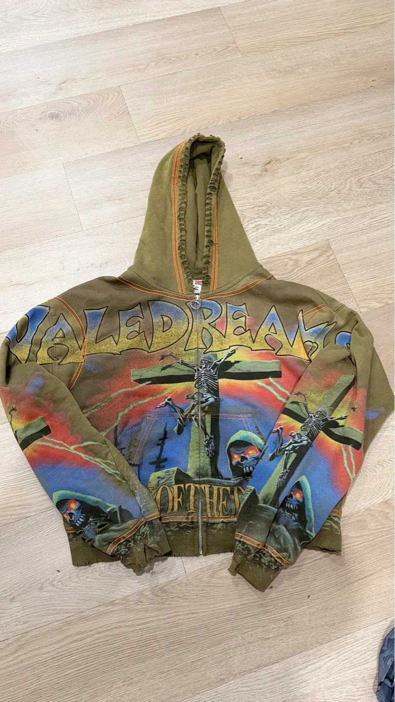 VALEDREAMS "OF THE EMPIRE" Graphic Zip-Up Hoodie