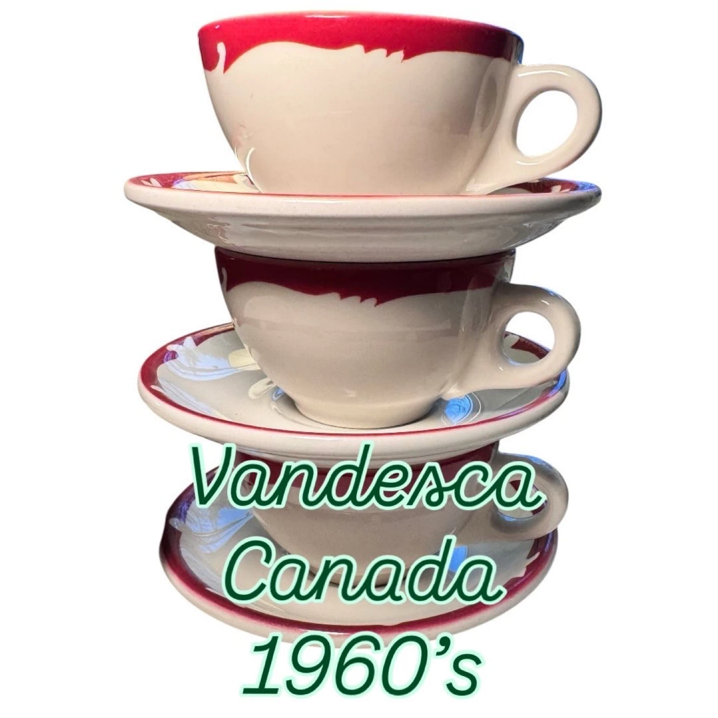 Vandesca Canada 1960s Cups and Saucers with Gravy Bowl - photo 2