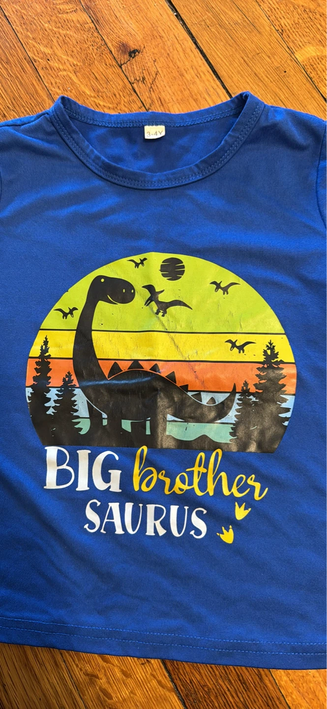 Boys' "Big Brother Saurus" Dinosaur T-Shirt - photo 2
