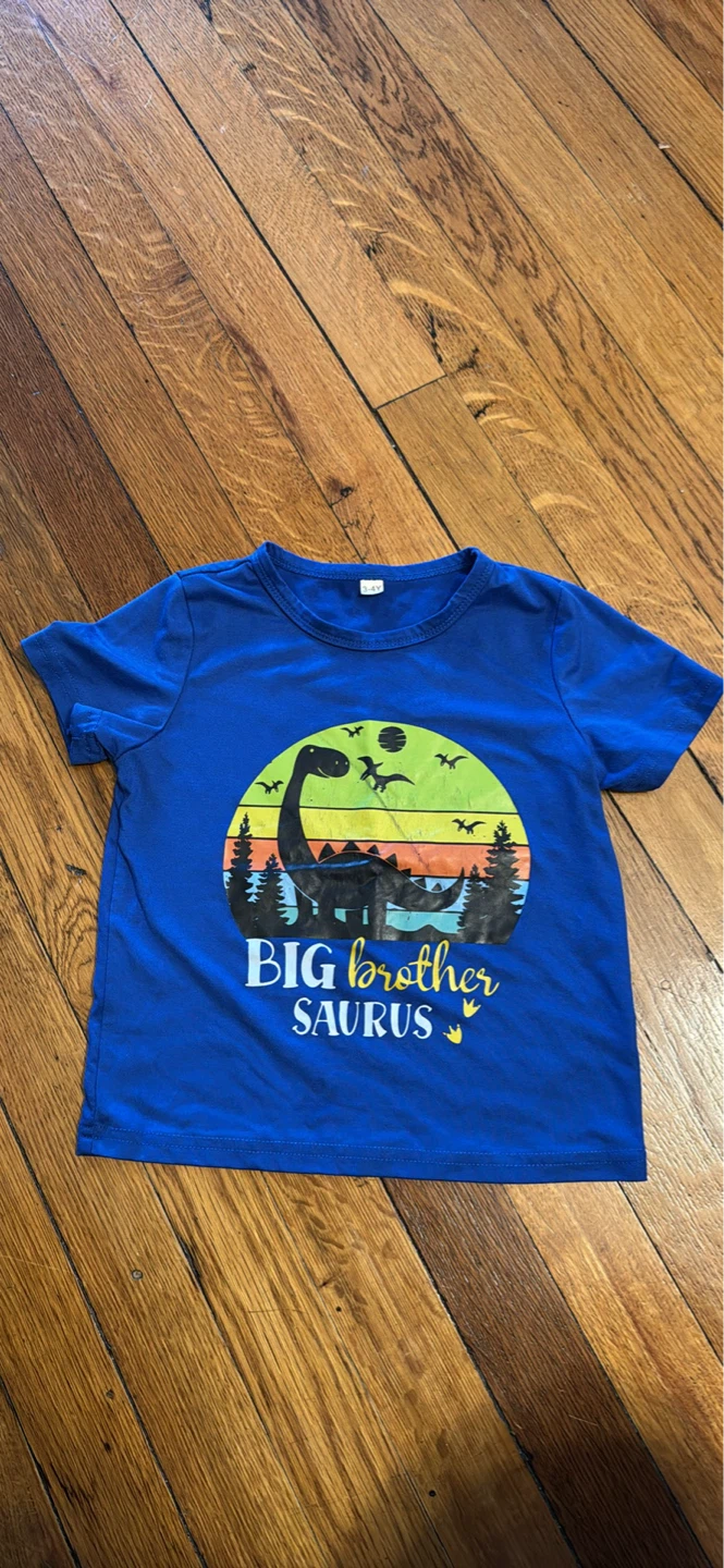 Boys' "Big Brother Saurus" Dinosaur T-Shirt
