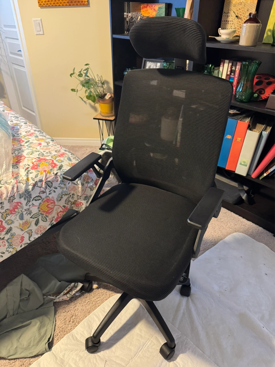 Black Ergonomic Office Chair with Headrest