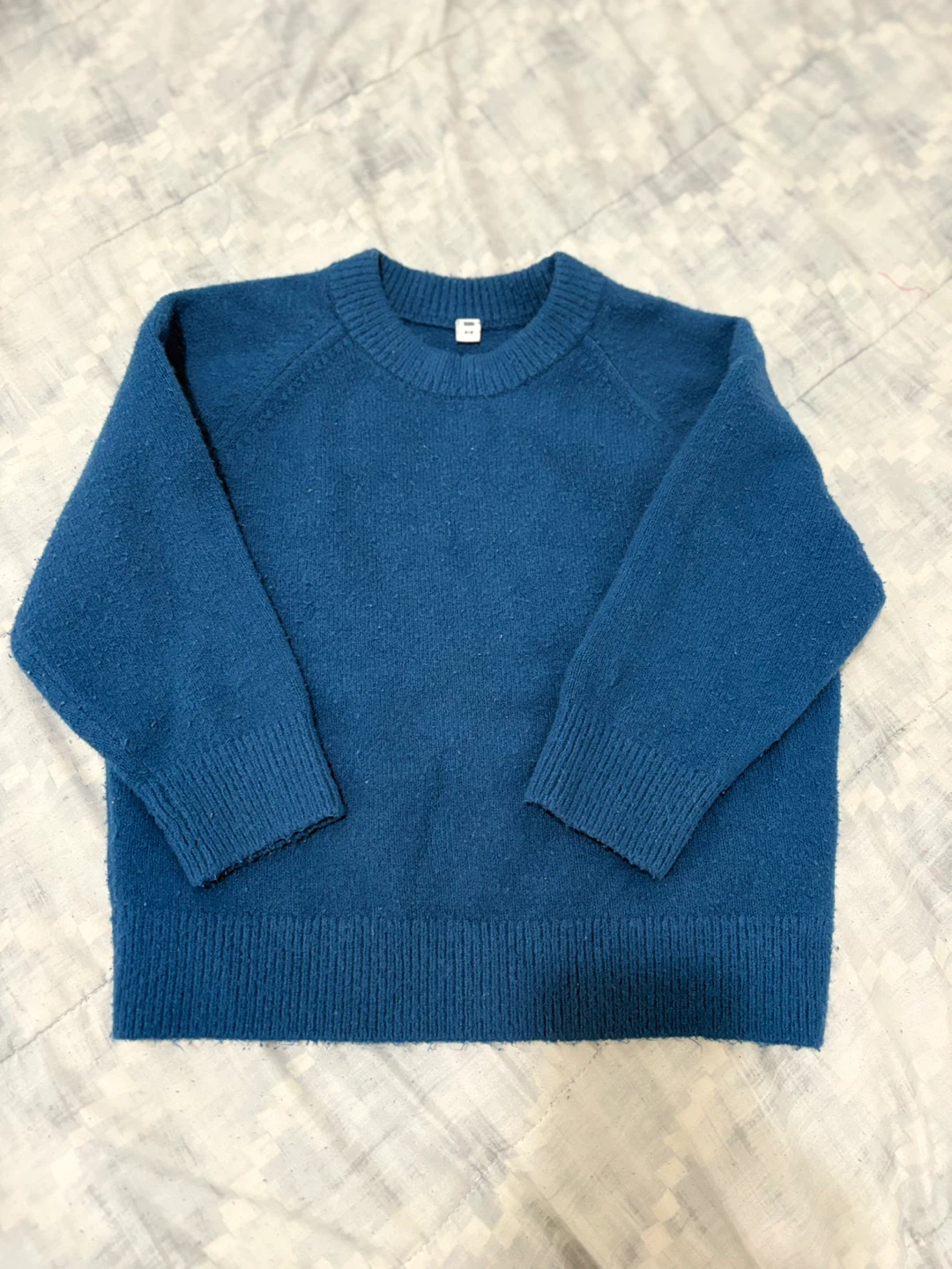 Uni Qlo Blue Crew Neck Sweater