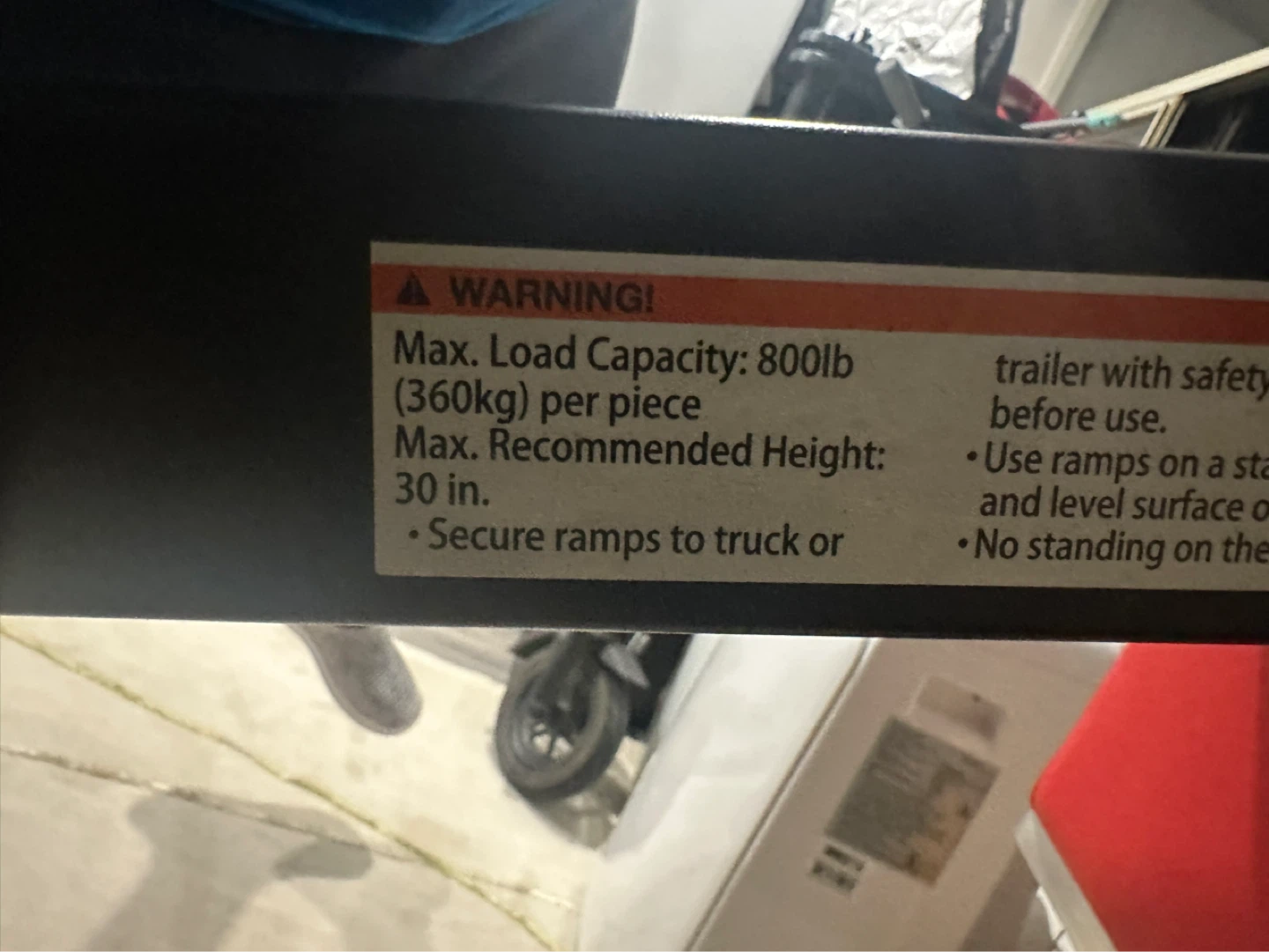 Utility Ramp - 800lb Max Load Capacity - photo 2