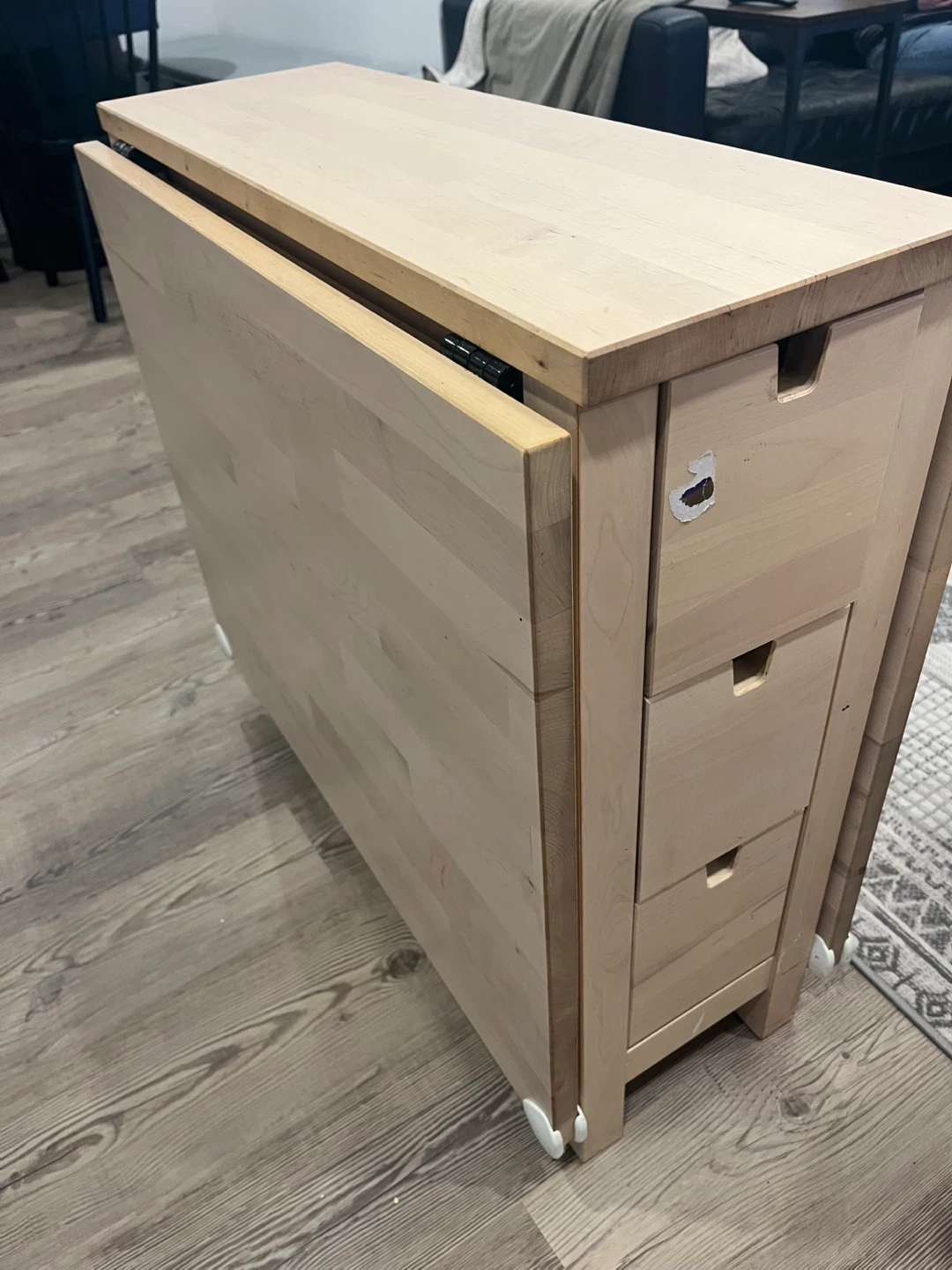 IKEA Drop Leaf Table with Drawers - photo 4