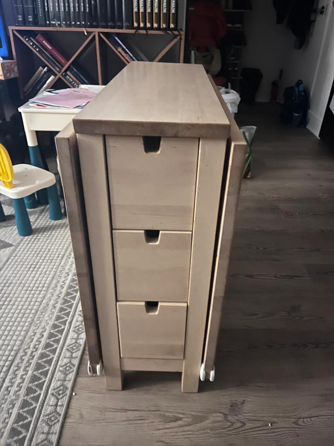 IKEA Drop Leaf Table with Drawers - photo 3