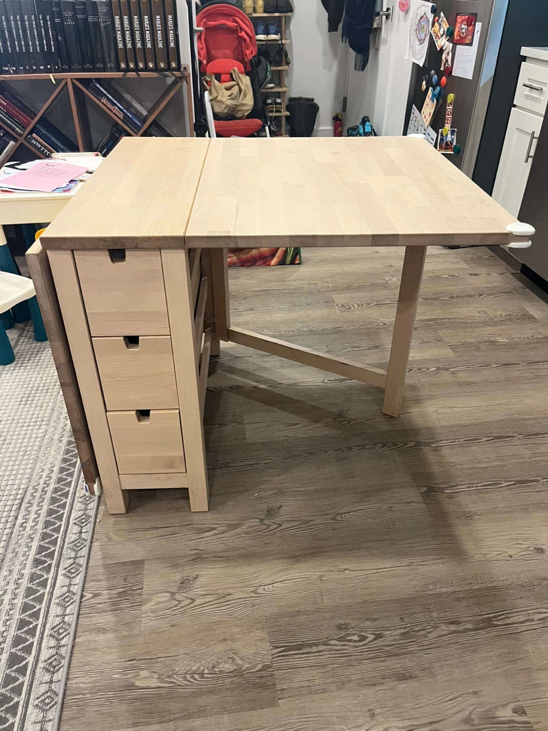 IKEA Drop Leaf Table with Drawers