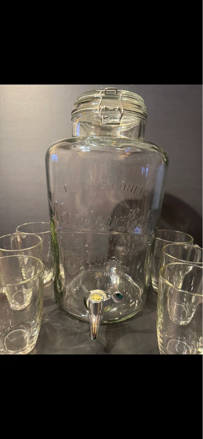 Glass Beverage Dispenser with 6 Cups - photo 2