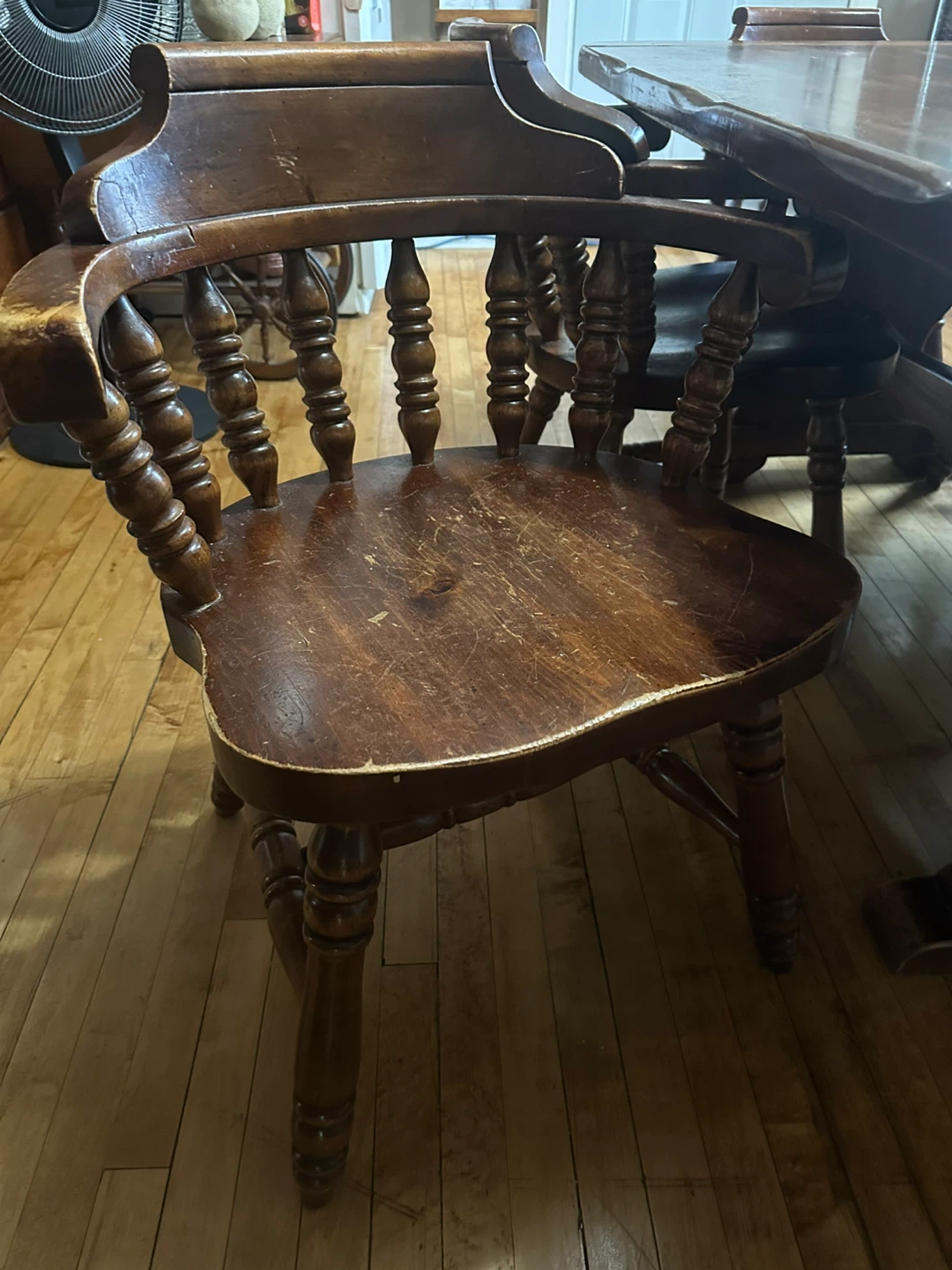 Wooden Dining Table with 4 Chairs - photo 2