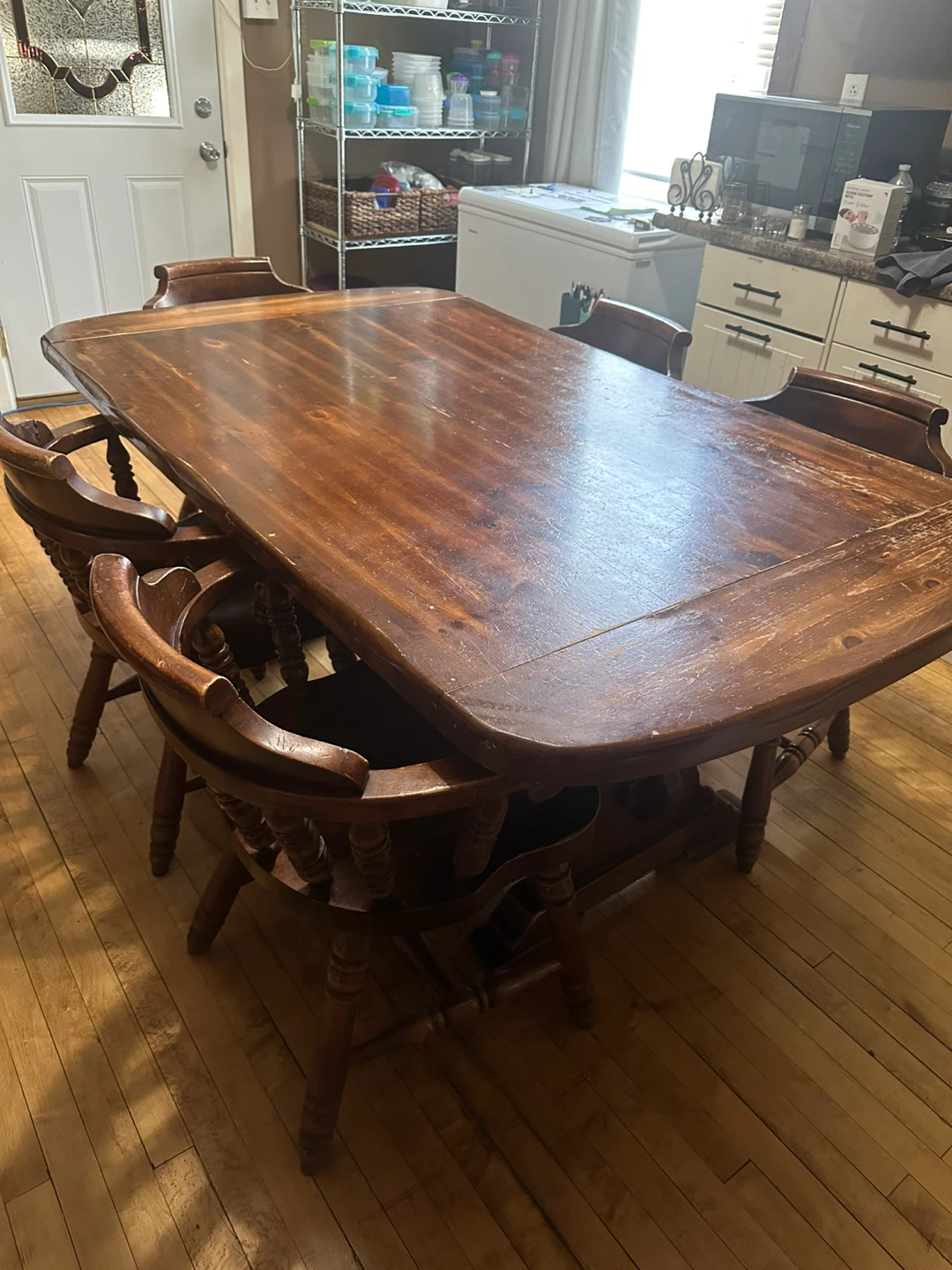 Wooden Dining Table with 4 Chairs - photo 3