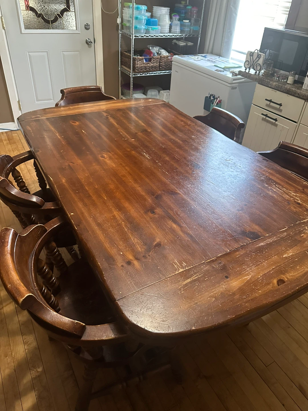 Wooden Dining Table with 4 Chairs