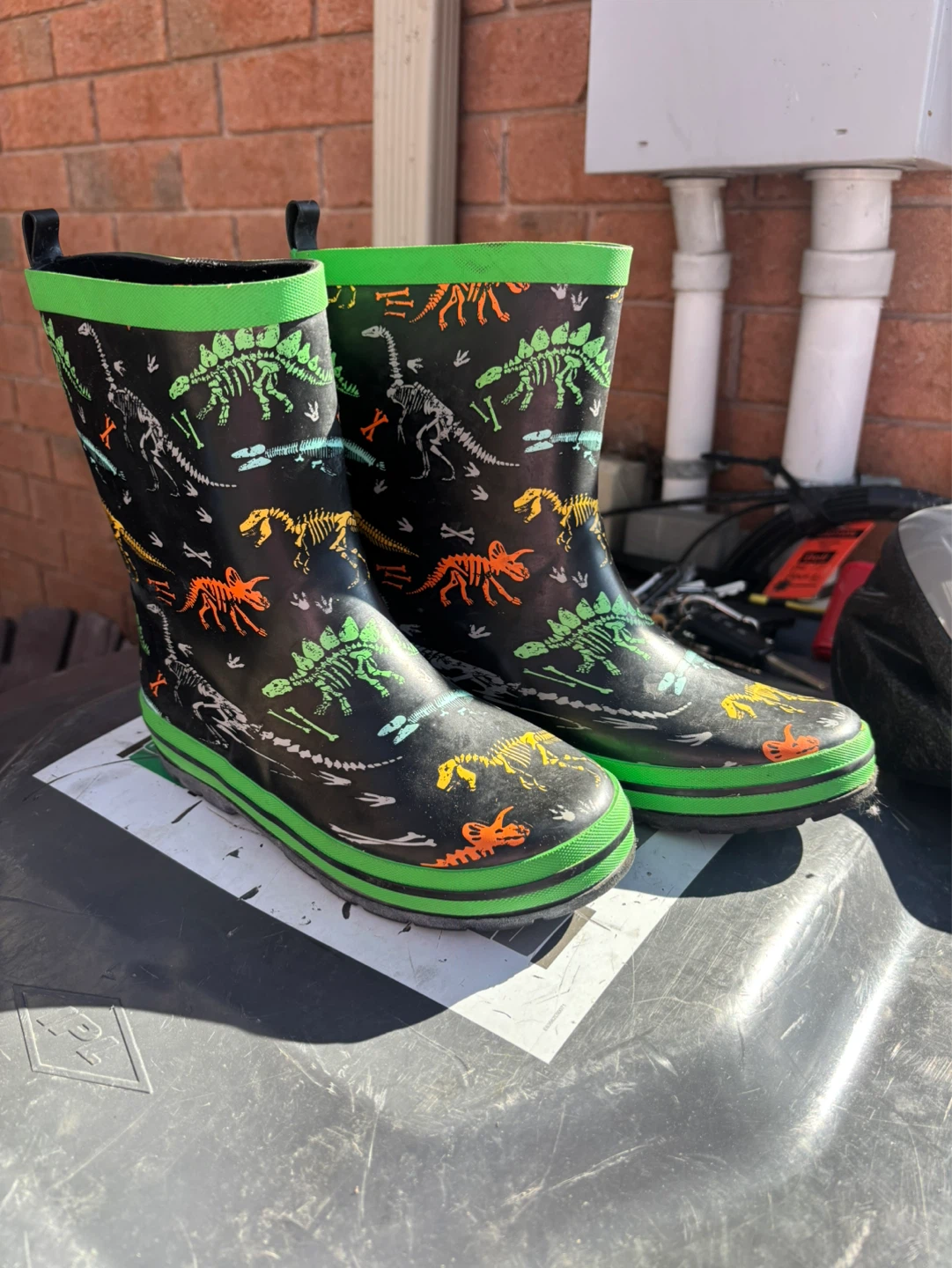 Kids Dinosaur Rain Boots Size 7
