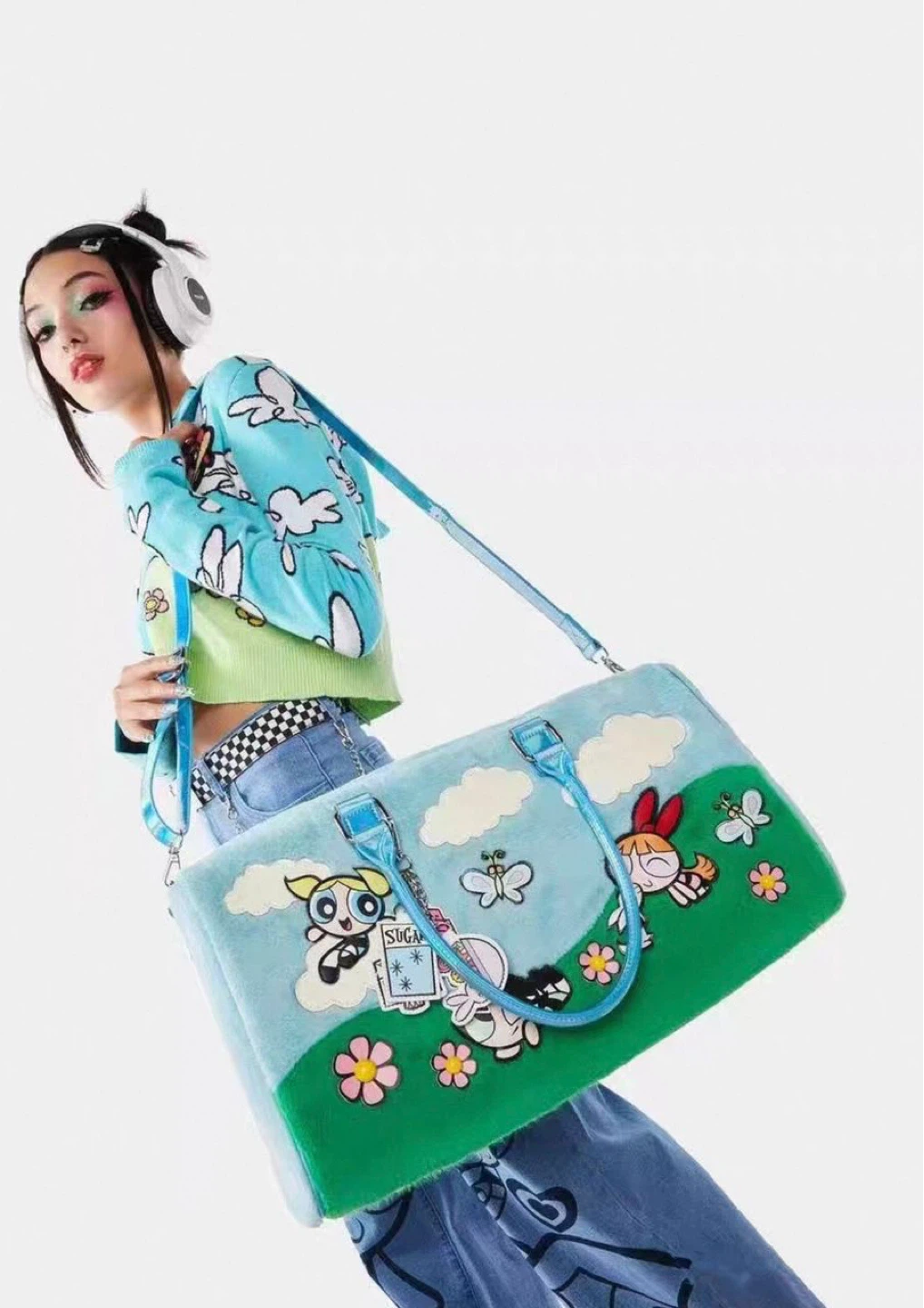 The Powerpuff Girls Fuzzy Duffle Bag - photo 2