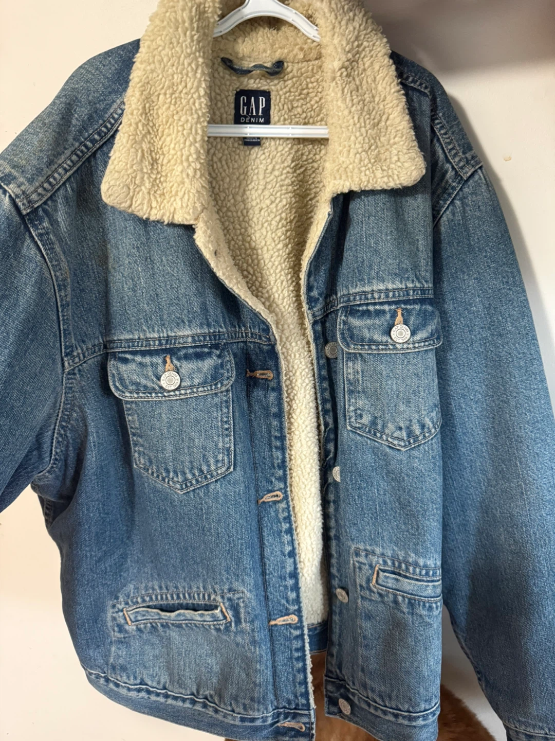 Gap Denim Sherpa Lined Trucker Jacket