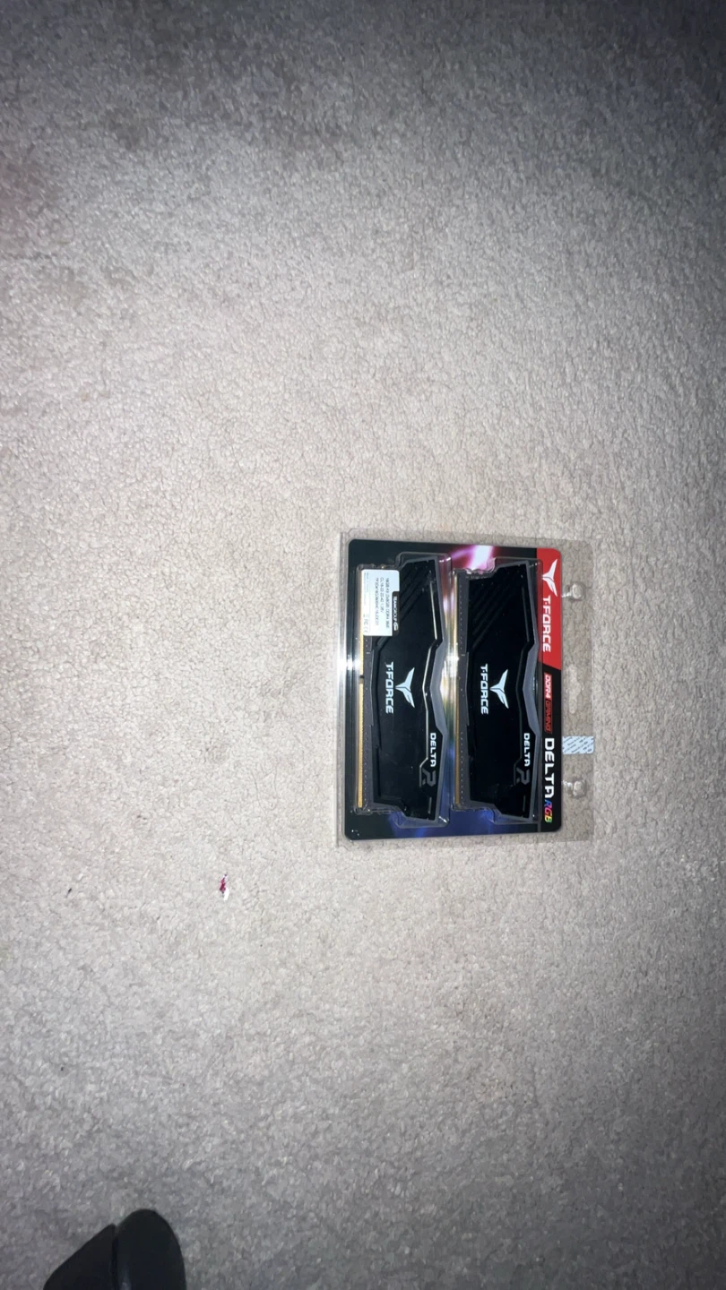 Two sticks of T-Force Delta DDR4 RAM.2 8gb sticks