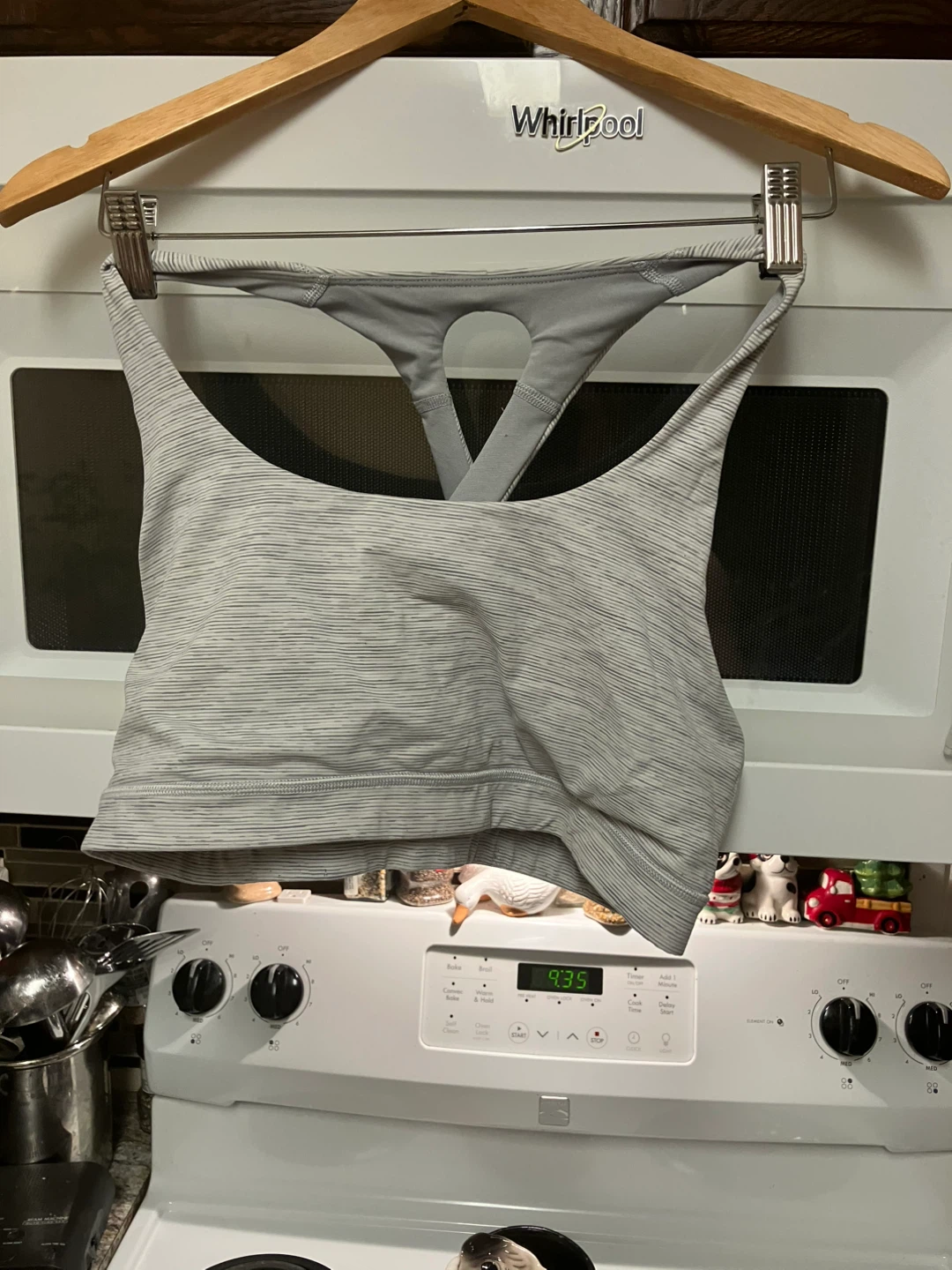 Lululemon Grey Striped Sports Bra Size 12