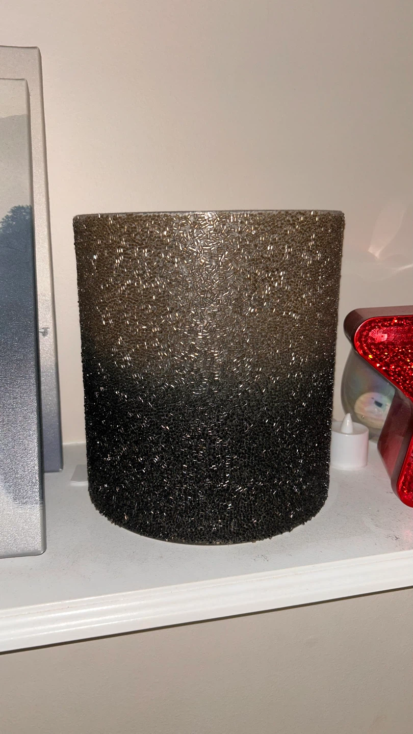 Beaded Glass Candle Holder
