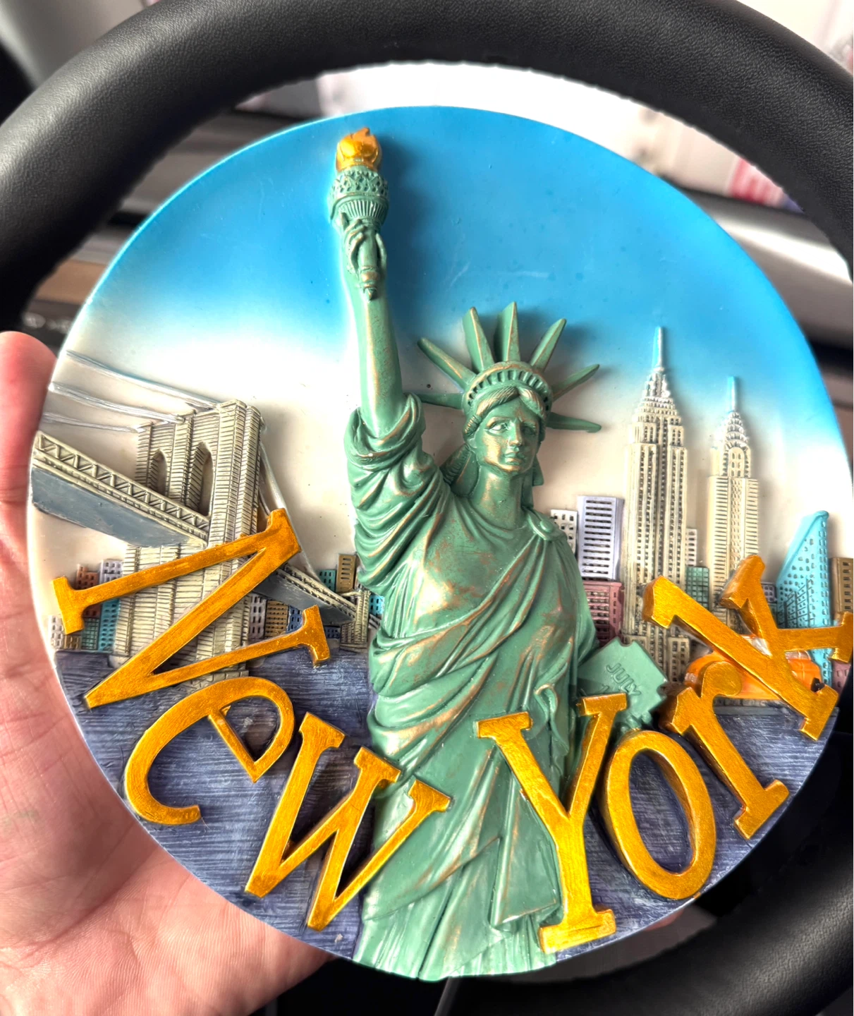 New York City Statue of Liberty Souvenir Plate - photo 2