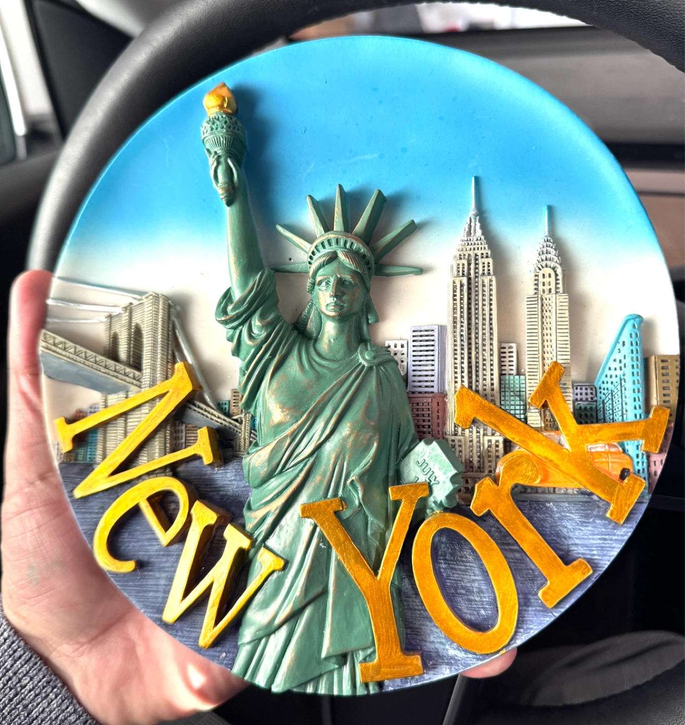 New York City Statue of Liberty Souvenir Plate - photo 4
