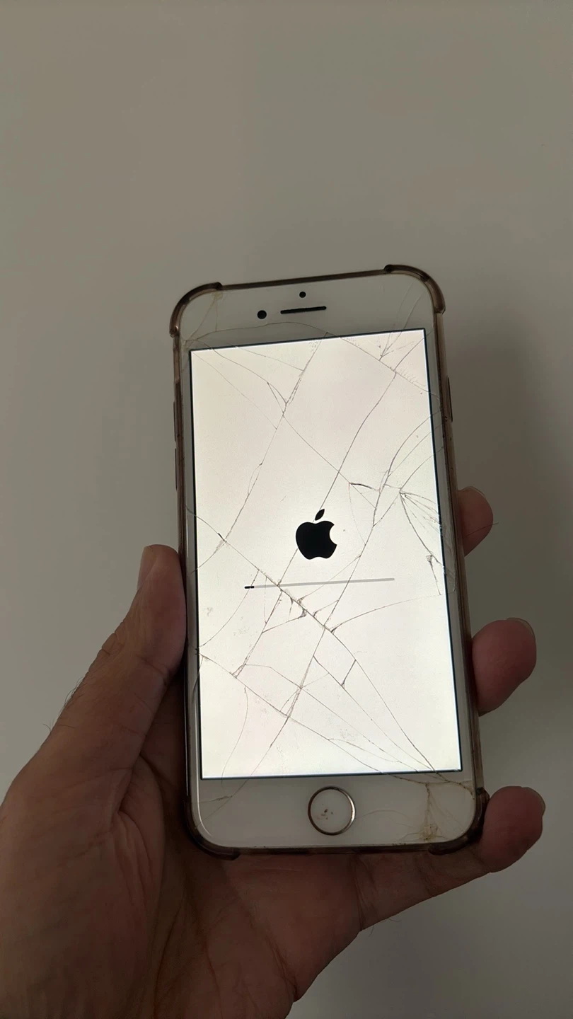 Apple iPhone with cracked screen