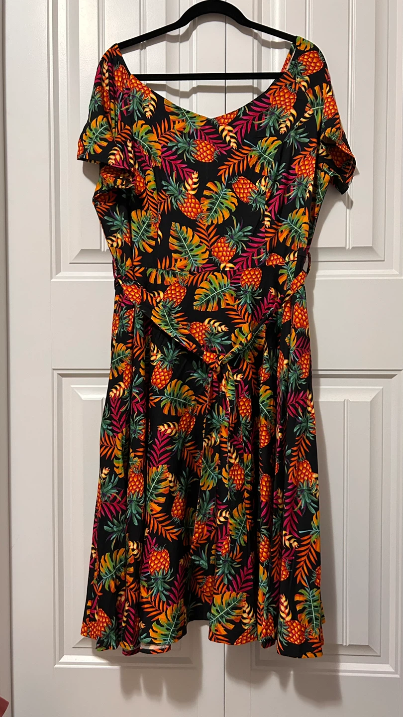 Miss Lulo Pineapple Print Dress 1XL - photo 2