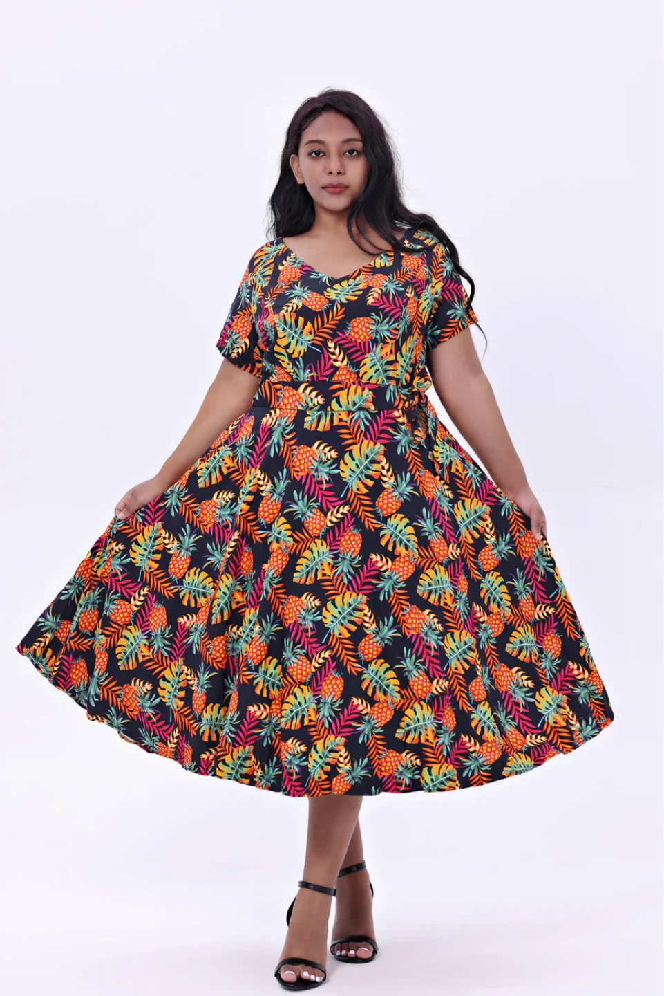 Miss Lulo Pineapple Print Dress 1XL - photo 5
