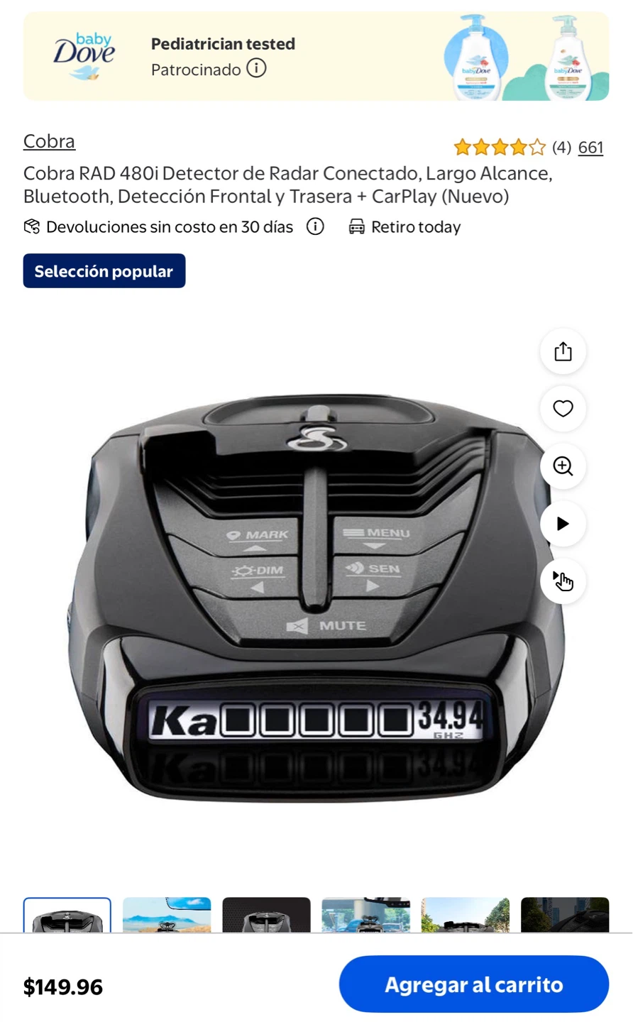 Cobra RAD 480i Connected Radar Detector