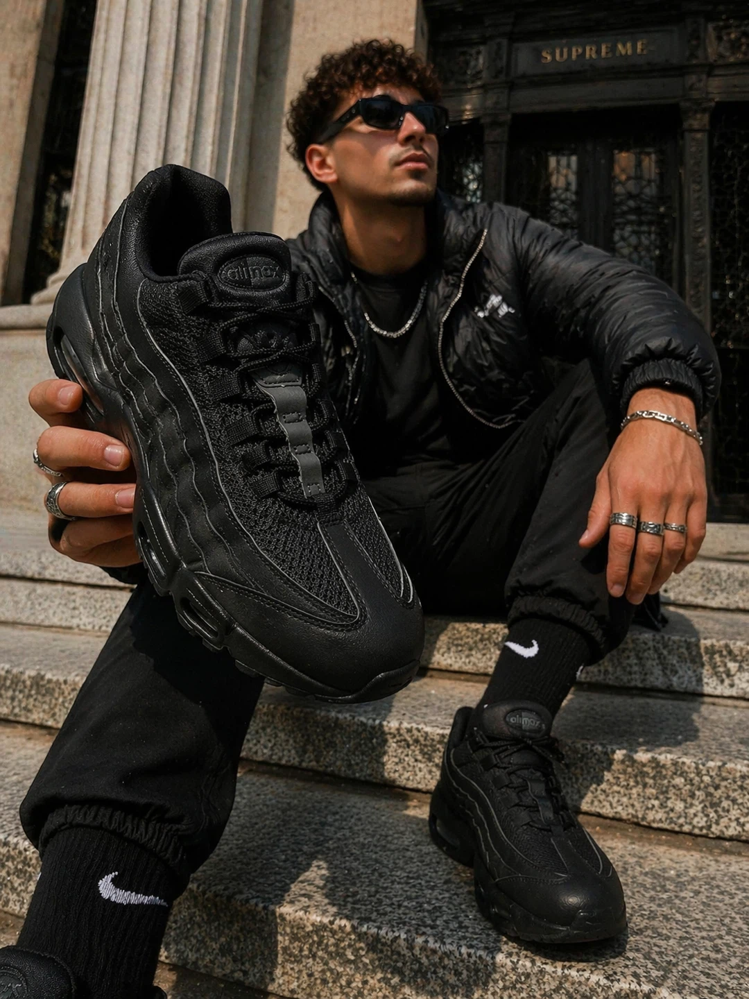 Nike Air Max 95 "Triple Black" Men's Shoes - photo 2