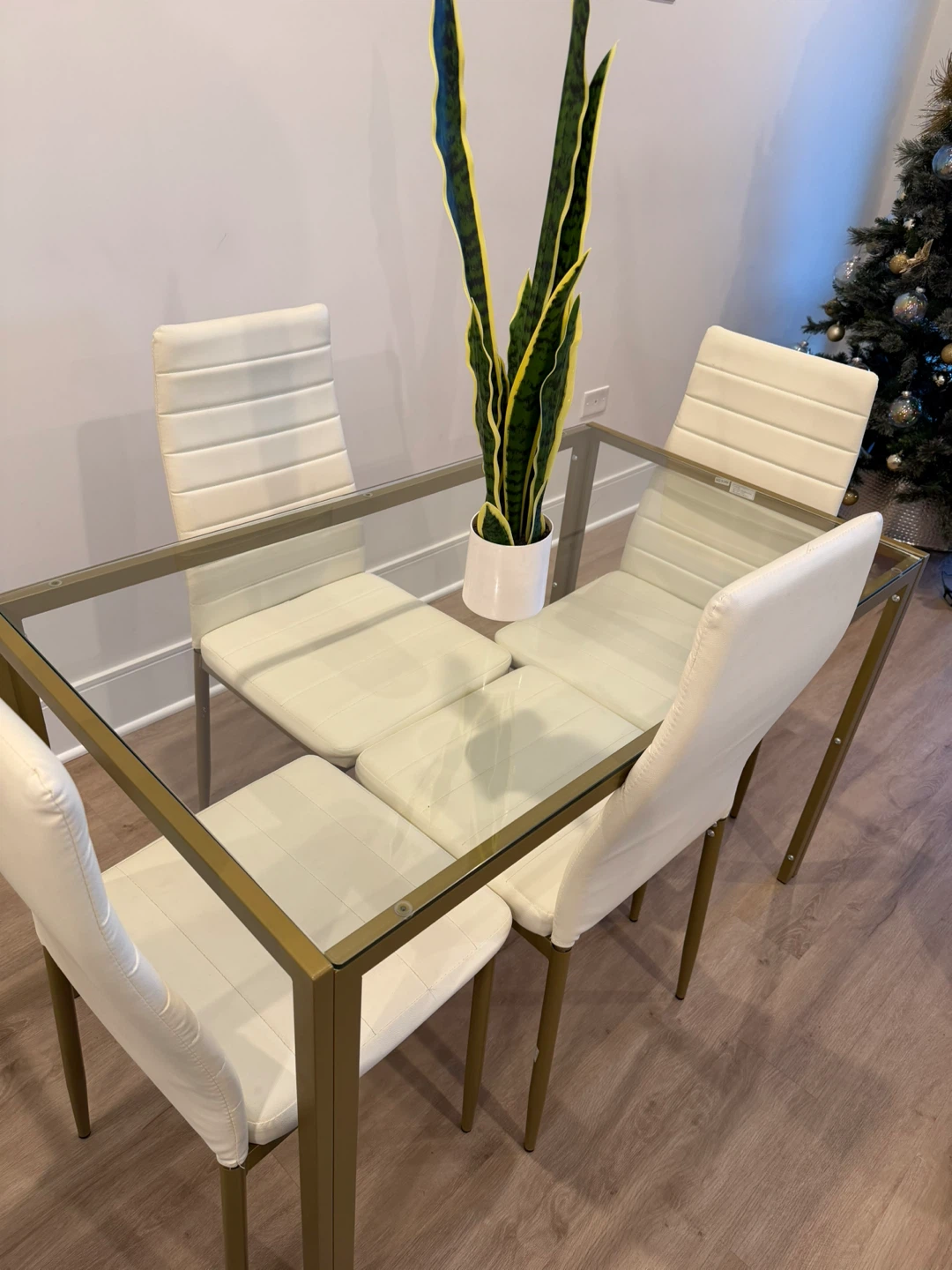 Glass Top Dining Table Set with 4 Chairs - photo 2