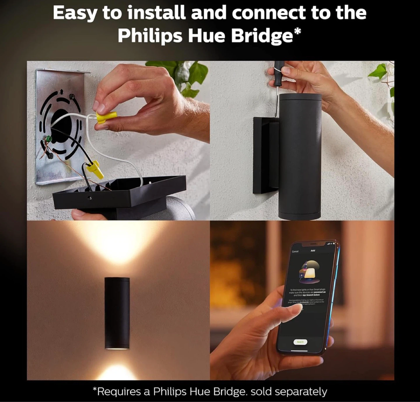 Philips Hue Outdoor Wall Light - Black - photo 3