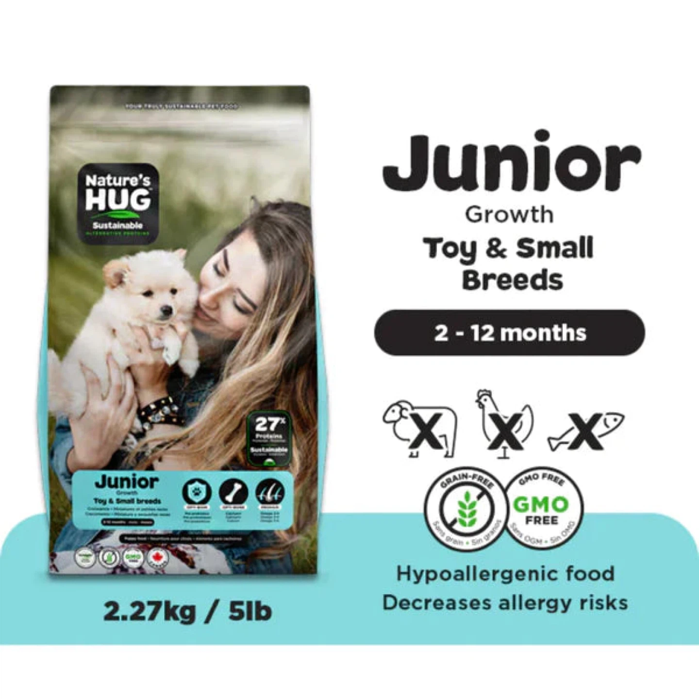 Nature's Hug Junior Toy & Small Breed Puppy Food 2.27kg - photo 4