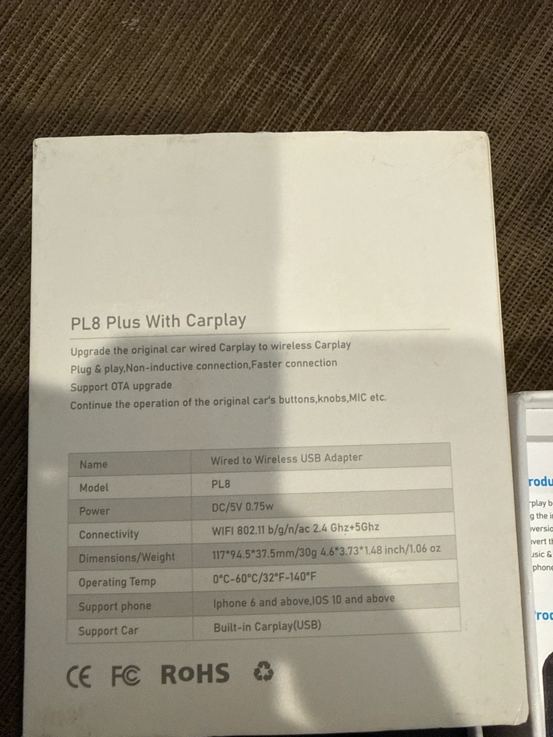 PL8 Plus Wireless CarPlay Adapter - photo 4