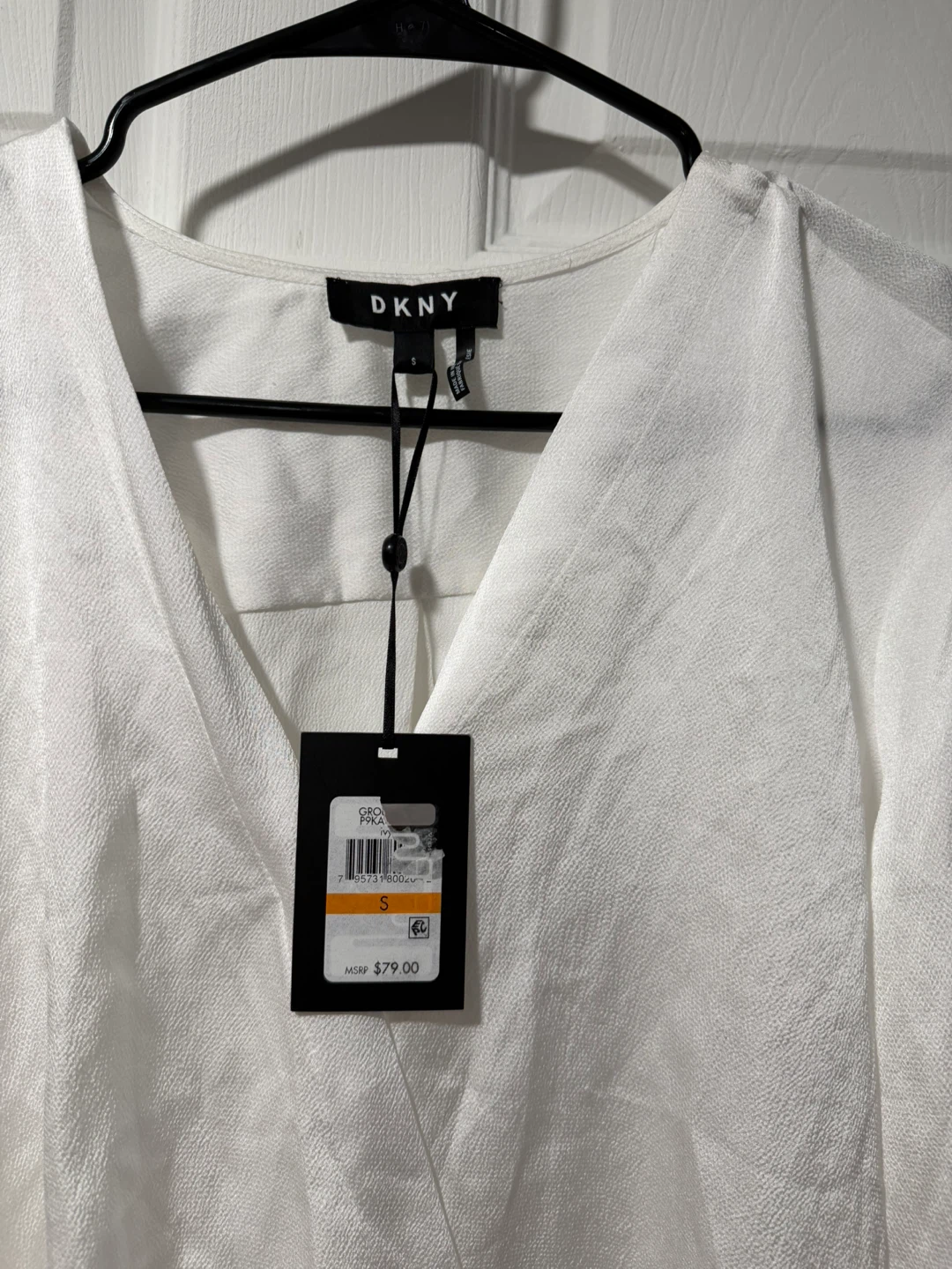 DKNY White Wrap Blouse Size S - photo 2