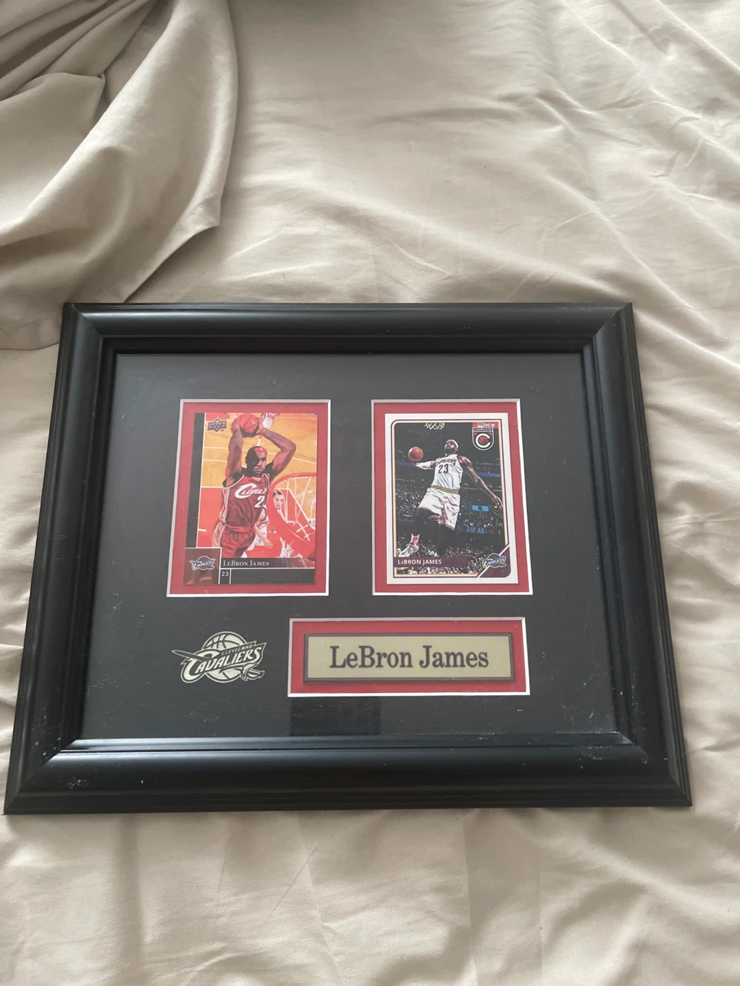 LeBron James Framed Basketball Card Display