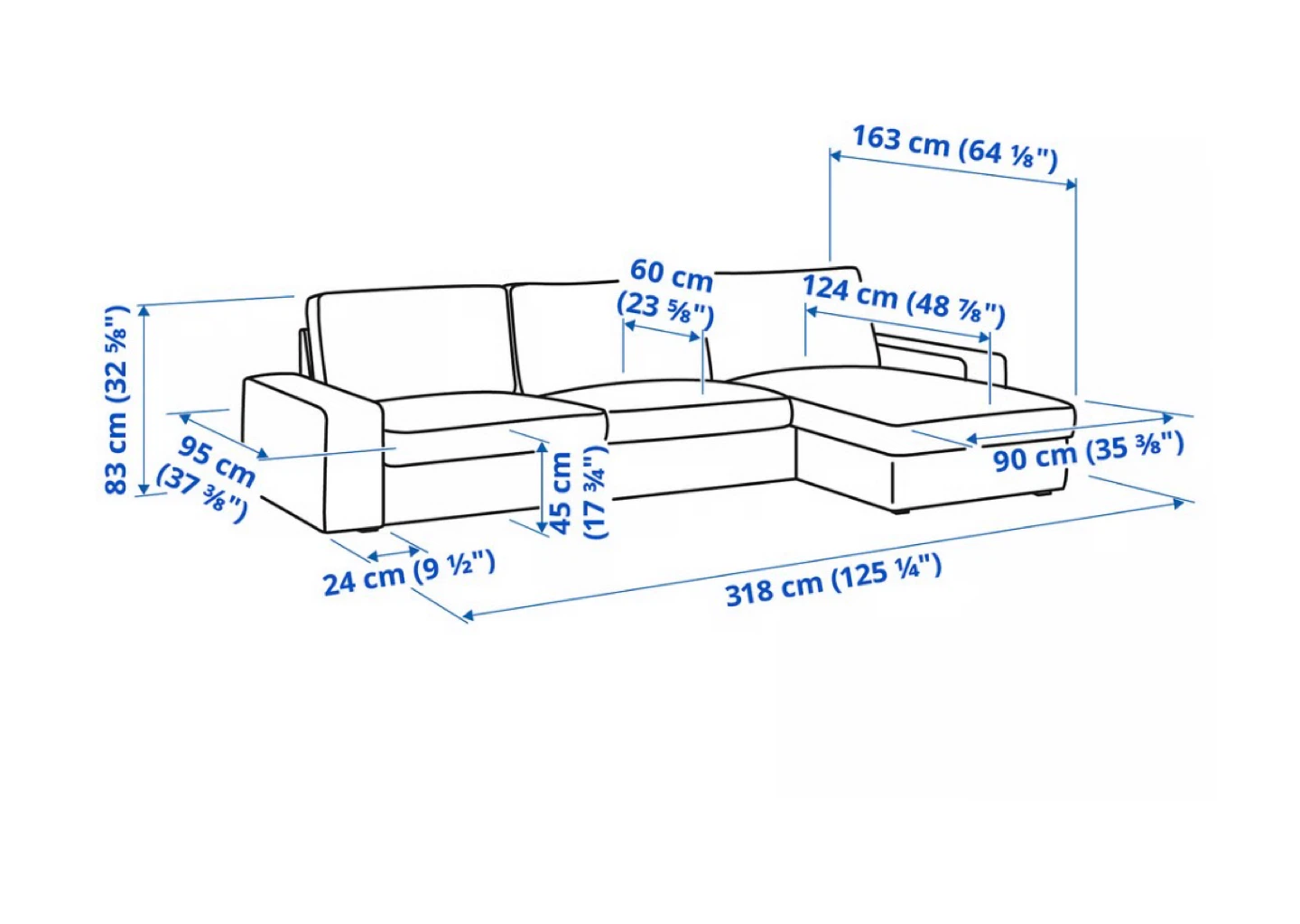 Grey Sofa with chaise lounge - photo 3