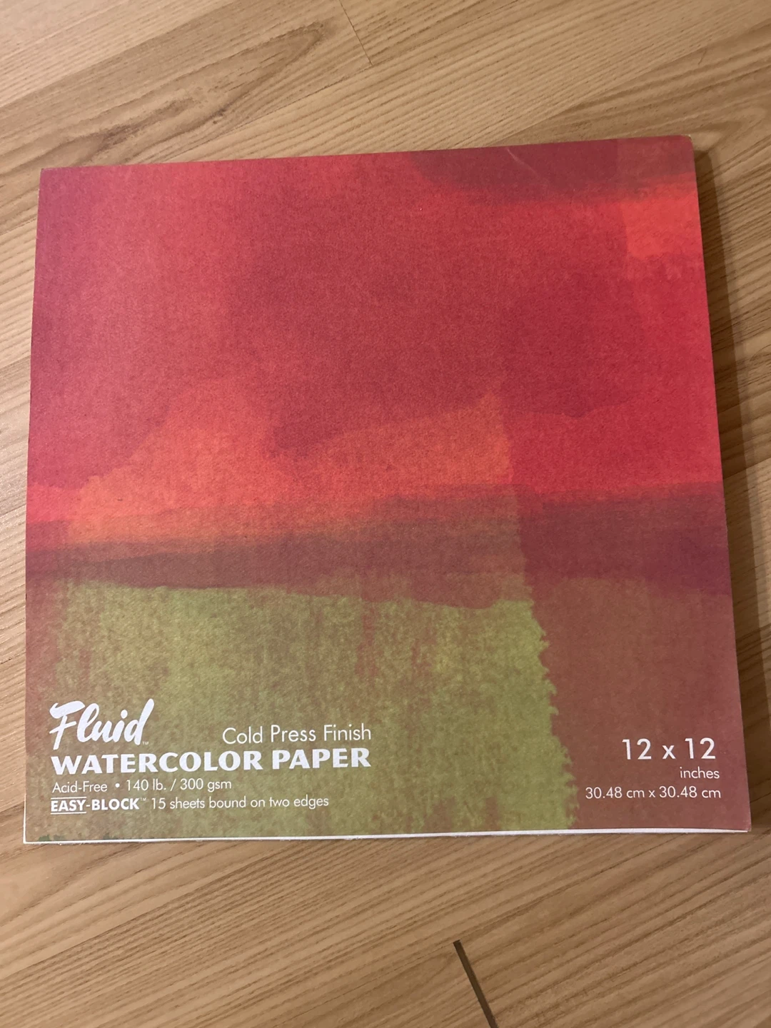 Fluid Watercolor Paper 12" x 12" Cold Press 140 lb