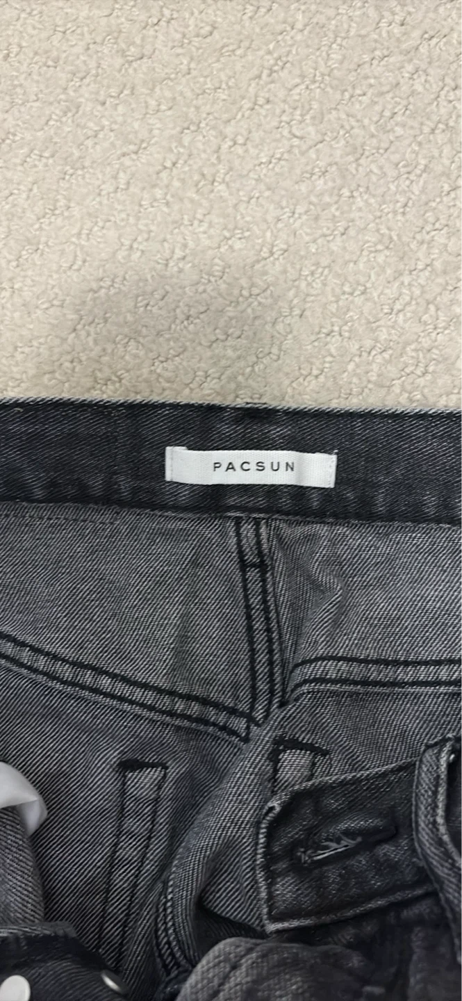 PacSun Women's Black Denim Cutoff Shorts Size 24 - photo 3