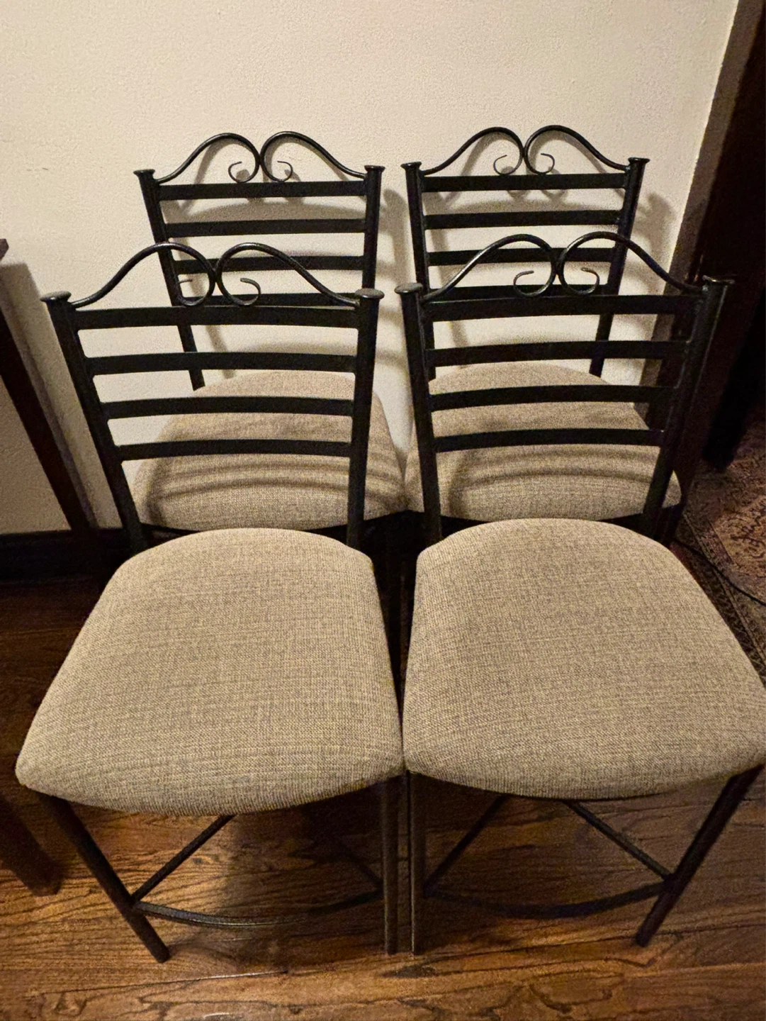 Set of 4 Metal Bar Chairs