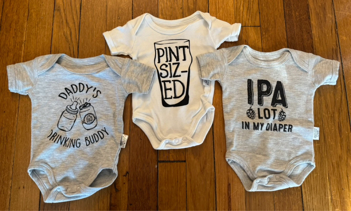 Baby Bodysuit - Beer Onesies. NB