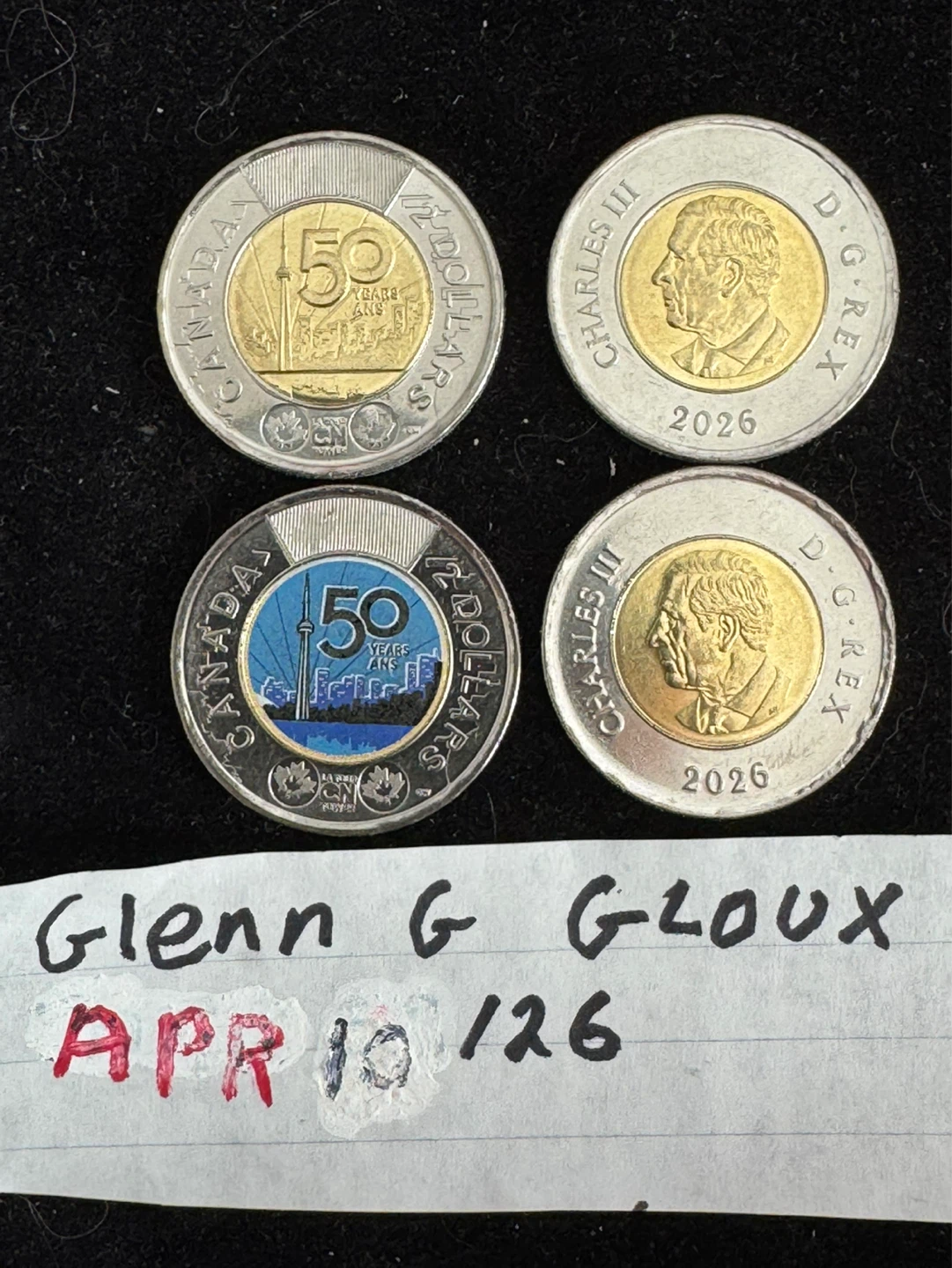 2022 Canada CN Tower $2 Coin Roll