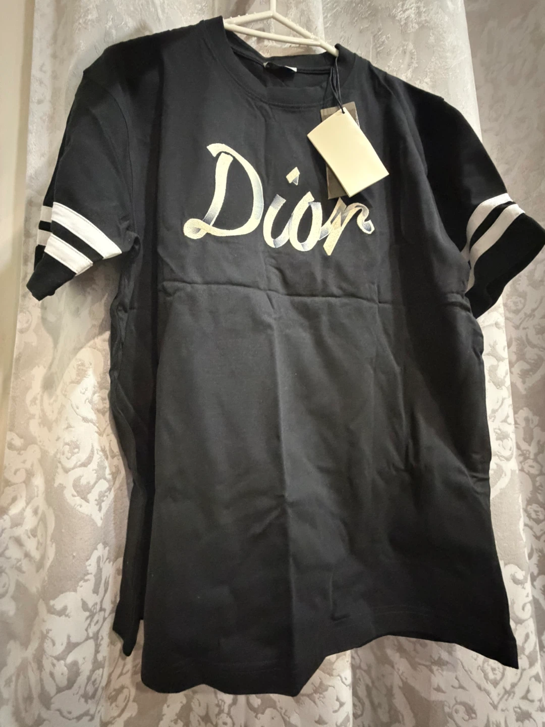 Black Dior T-Shirt with "47" graphic - photo 2