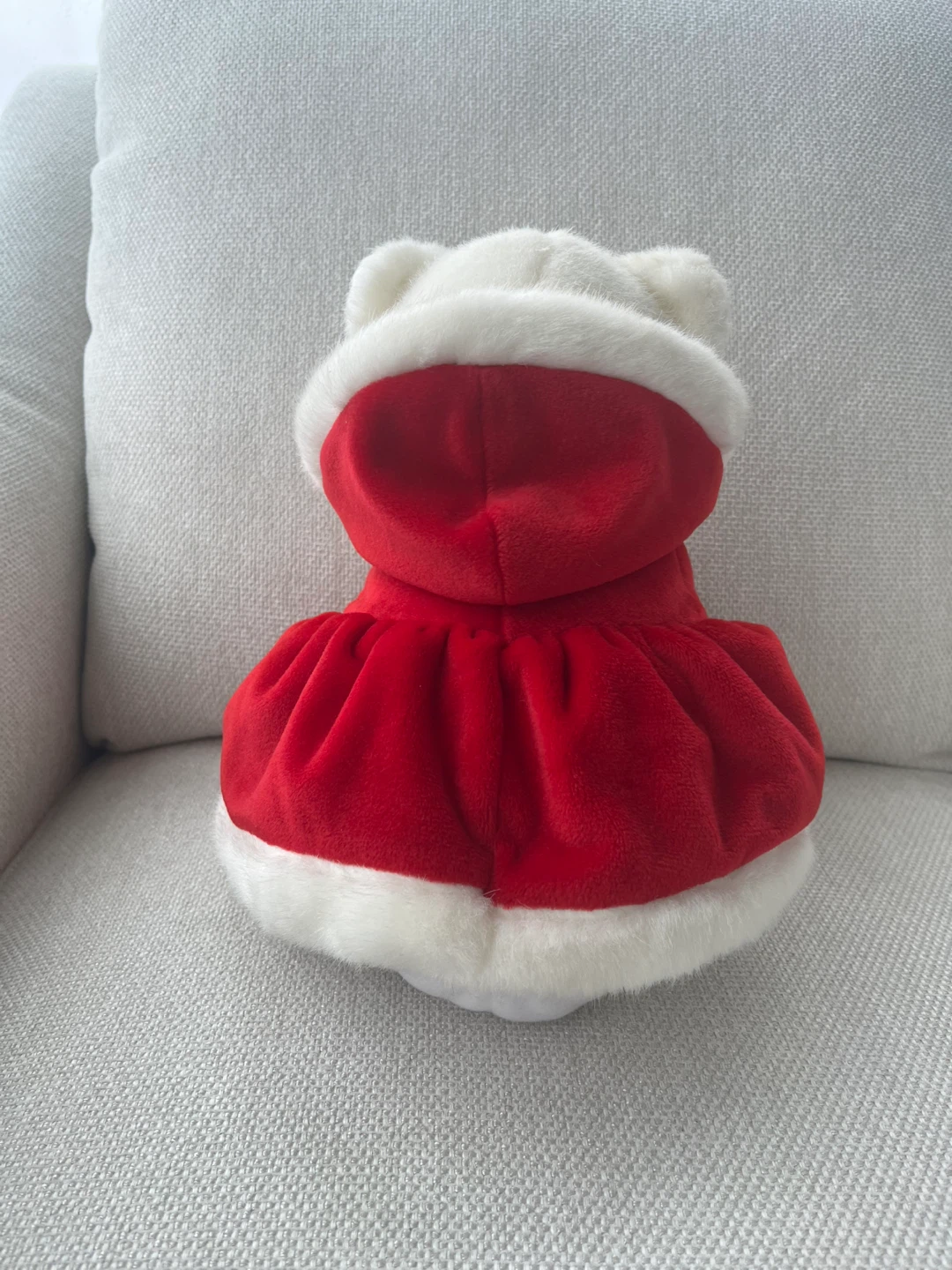 Brand New - White Teddy Bear in Red Santa Coat - photo 3